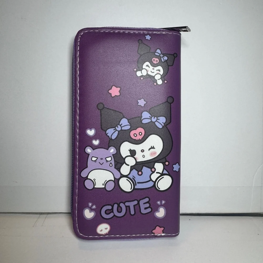 Kuromi Purple Wallet Cute NWT Hello Kitty Friends